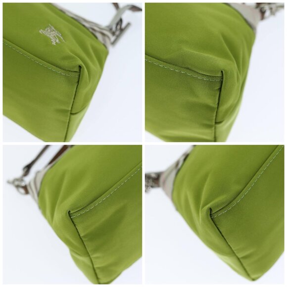 BURBERRY Nova Check Accessory Pouch Nylon Beige Green Auth hk1323 - Picture 15 of 15